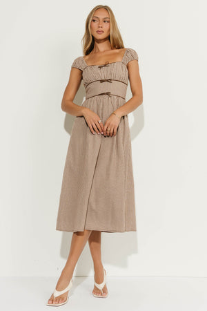 Brenda Gingham Midi Dress