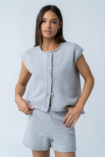 Paige Knit Sweater in Grey
