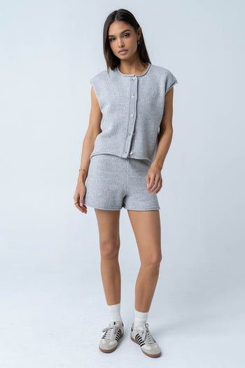 Paige Knit Sweater in Grey