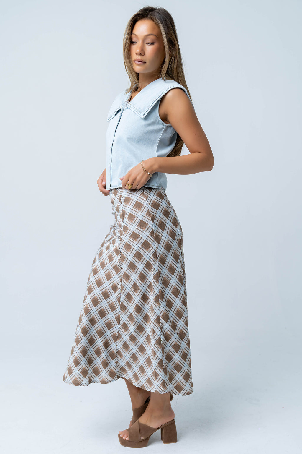 Zadie Plaid Maxi Skirt
