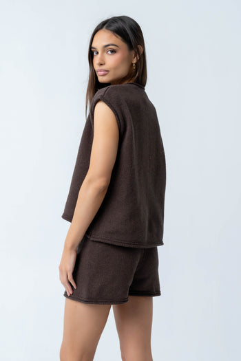 Paige Knit Sweater in Brown