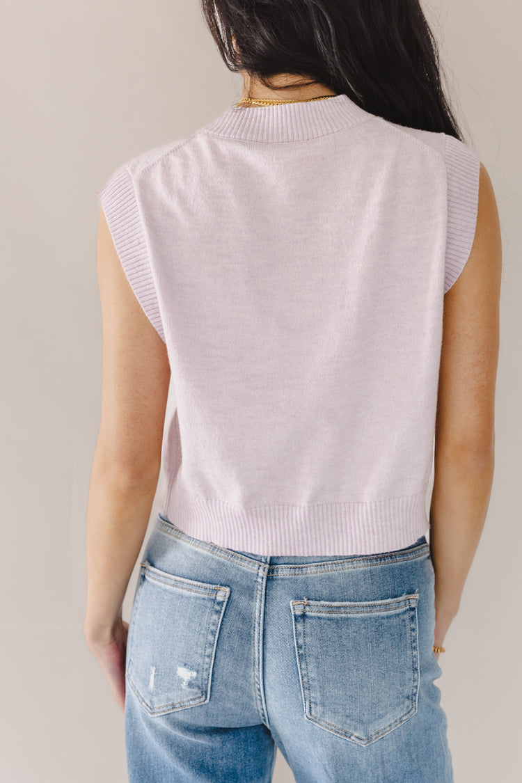 Gia Sweater Vest in Lavender - FINAL SALE
