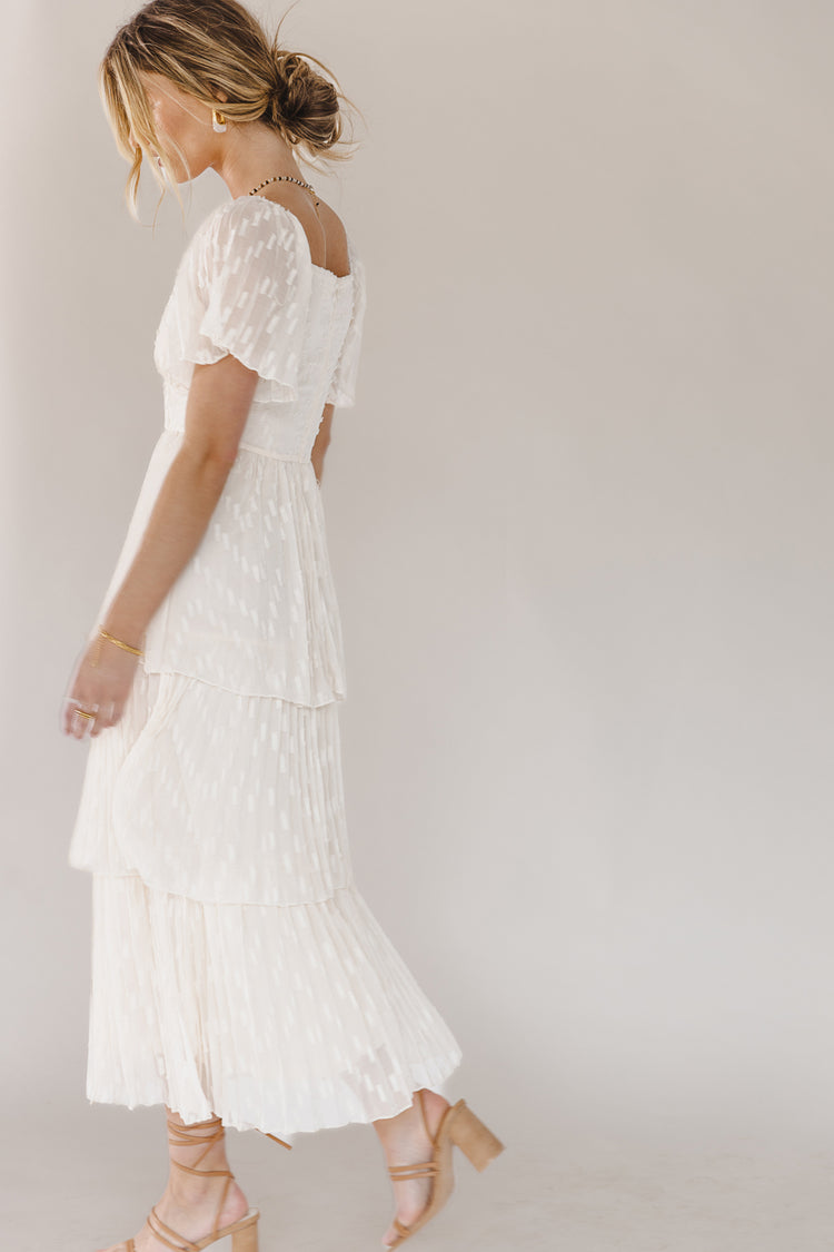 Hallie Midi Dress in Cream - FINAL SALE