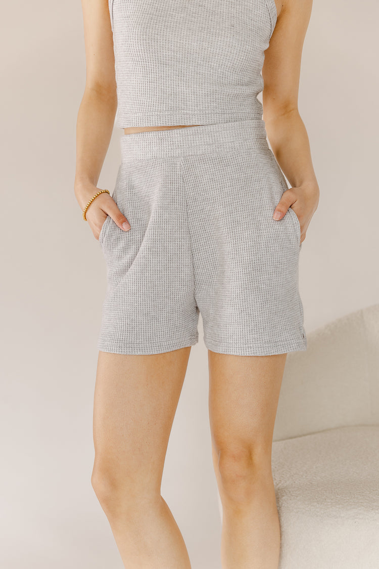 Kadee Textured Shorts in Grey - FINAL SALE