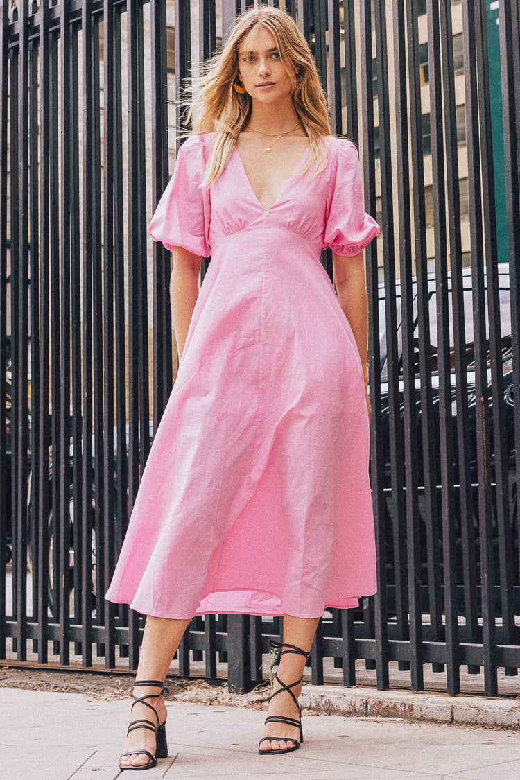 Jennica Midi Dress in Pink - FINAL SALE