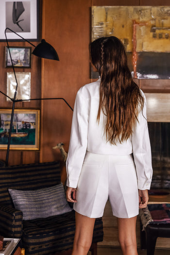 Woven shorts in white 