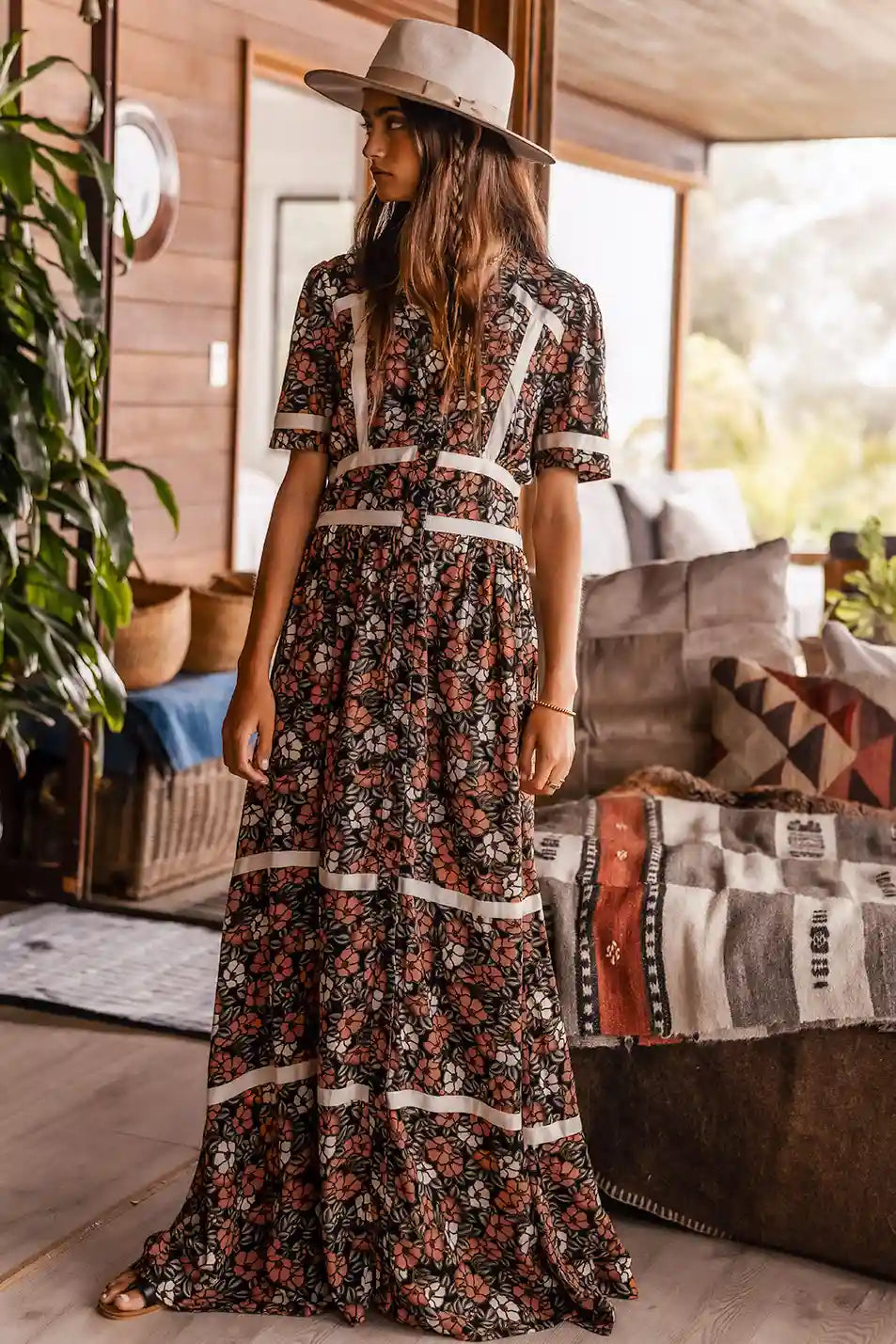 Malibu floral maxi sales dress