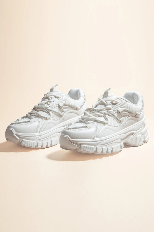 white platform sneakers  