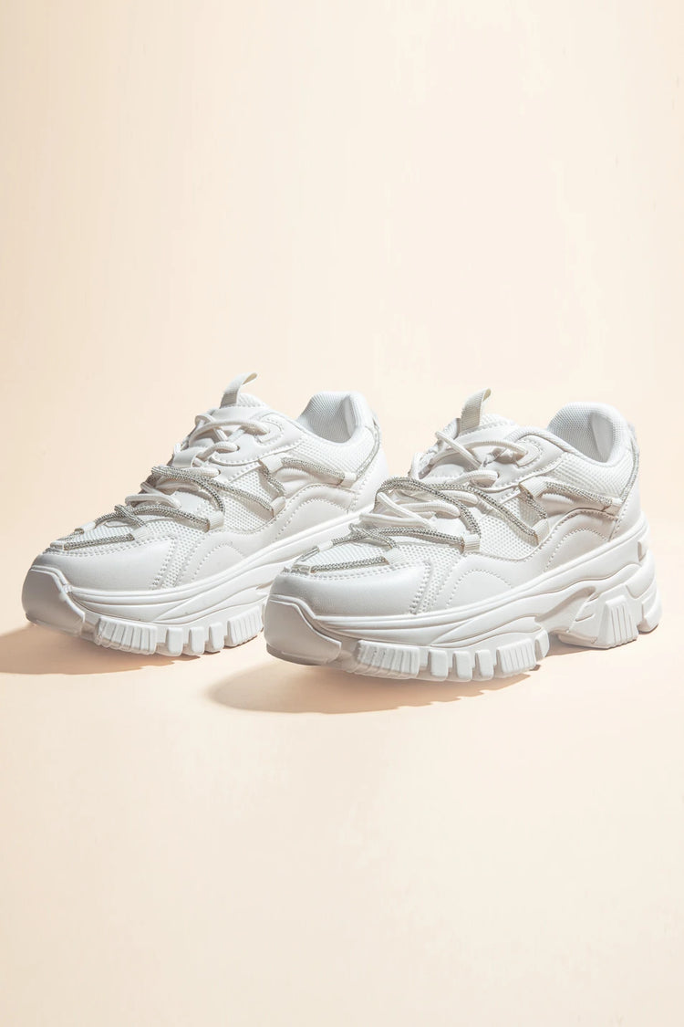 white platform sneakers  