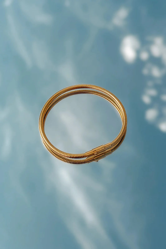 Gold cord bracelet 