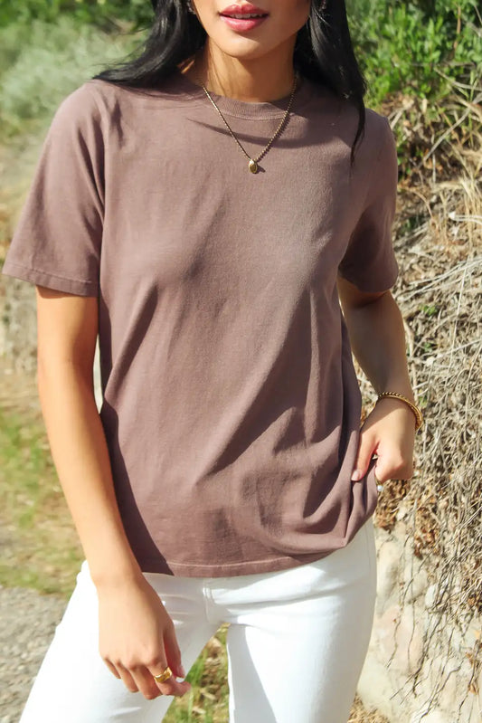 Fletcher Tee Shirt in Taupe