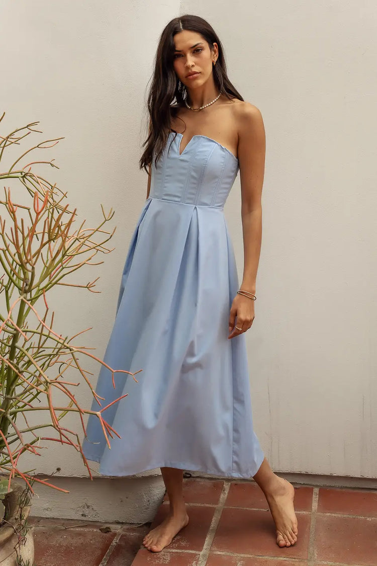 Clover Midi Dress in Blue - FINAL SALE