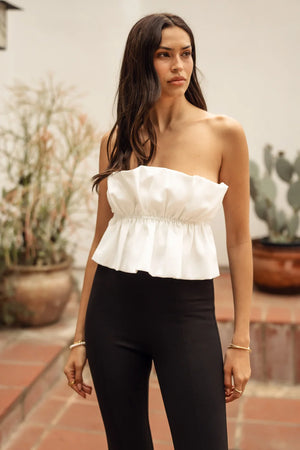 Michele Crop Top in White