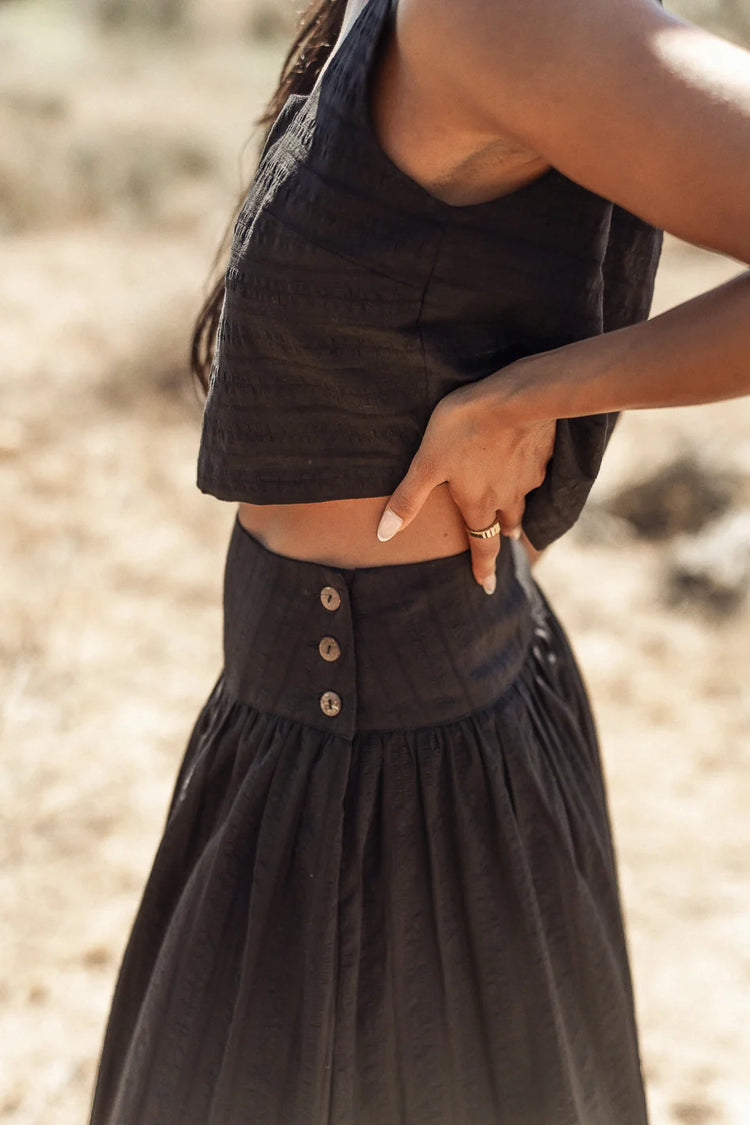 Lillee Textured Skirt in Black - FINAL SALE