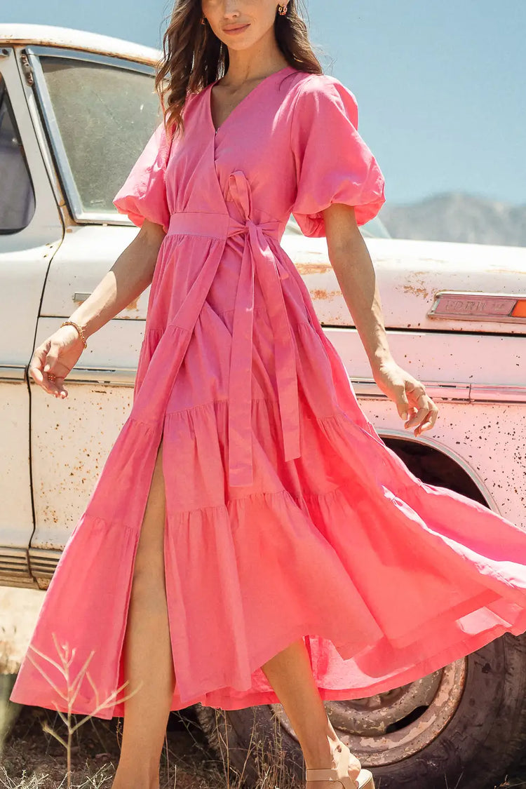 Psalm Wrap Dress in Pink - FINAL SALE