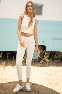 Reign Active Leggings in Ivory - FINAL SALE
