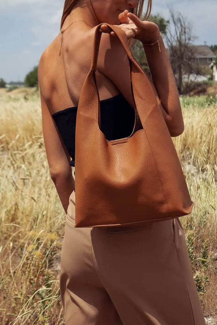 Marina Shoulder Bag in Tan