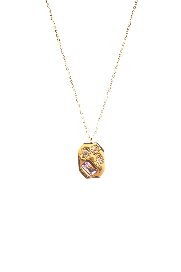 Gem stones design pendant necklace 