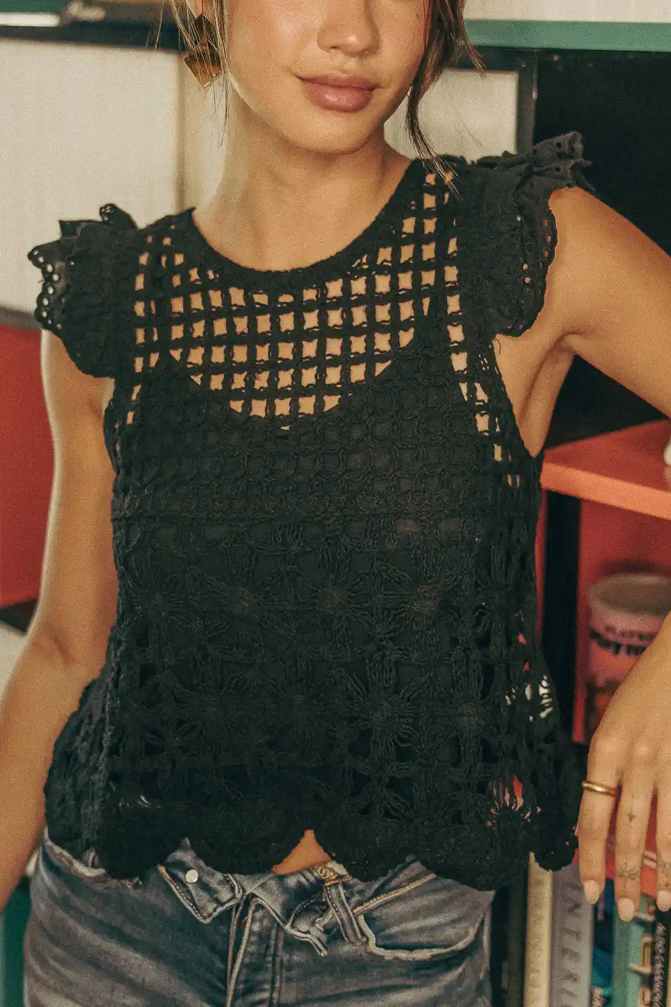 Crochet cheap overlay top