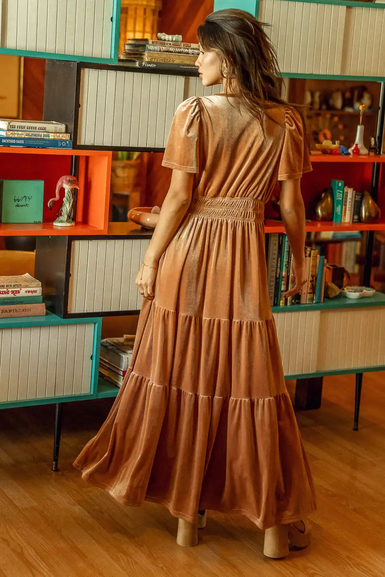Marlowe Velvet Dress in Taupe - FINAL SALE