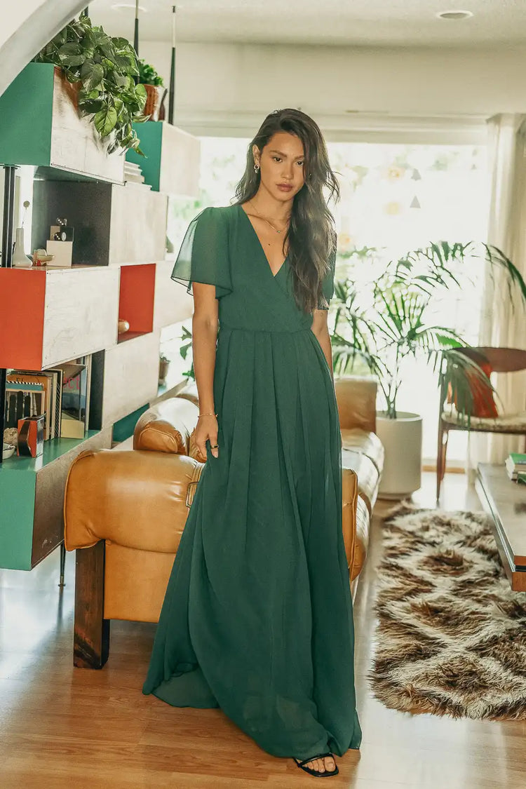 Josie Maxi Dress in Emerald - FINAL SALE | böhme
