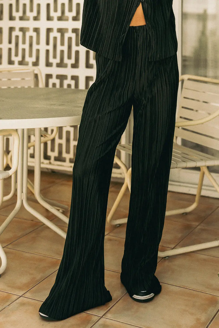Clara Ribbed Pants in Black
