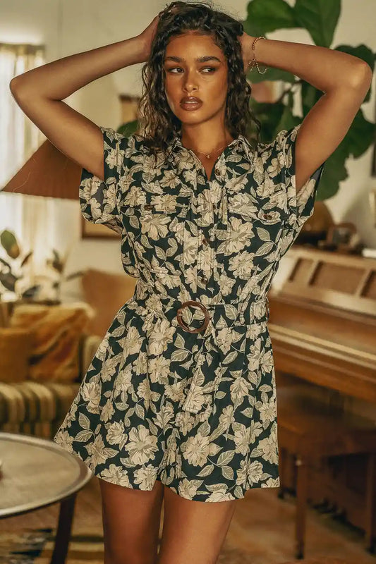 White top overall romper