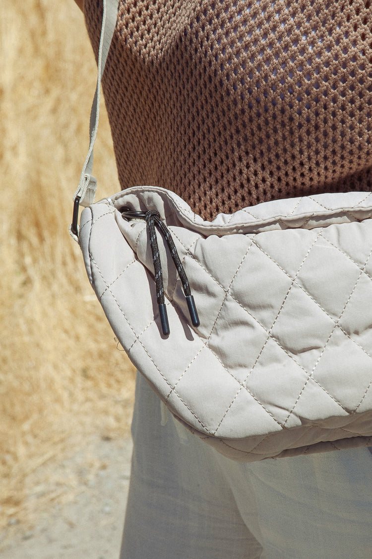 ivory quilted bag