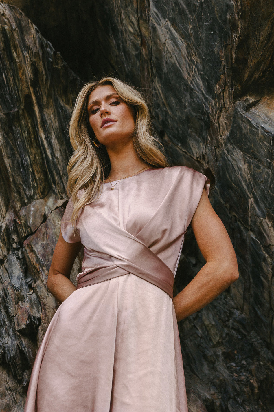Rosalind Midi Dress in Mauve - FINAL SALE Rosalind Midi Dress in Mauve - FINAL SALE