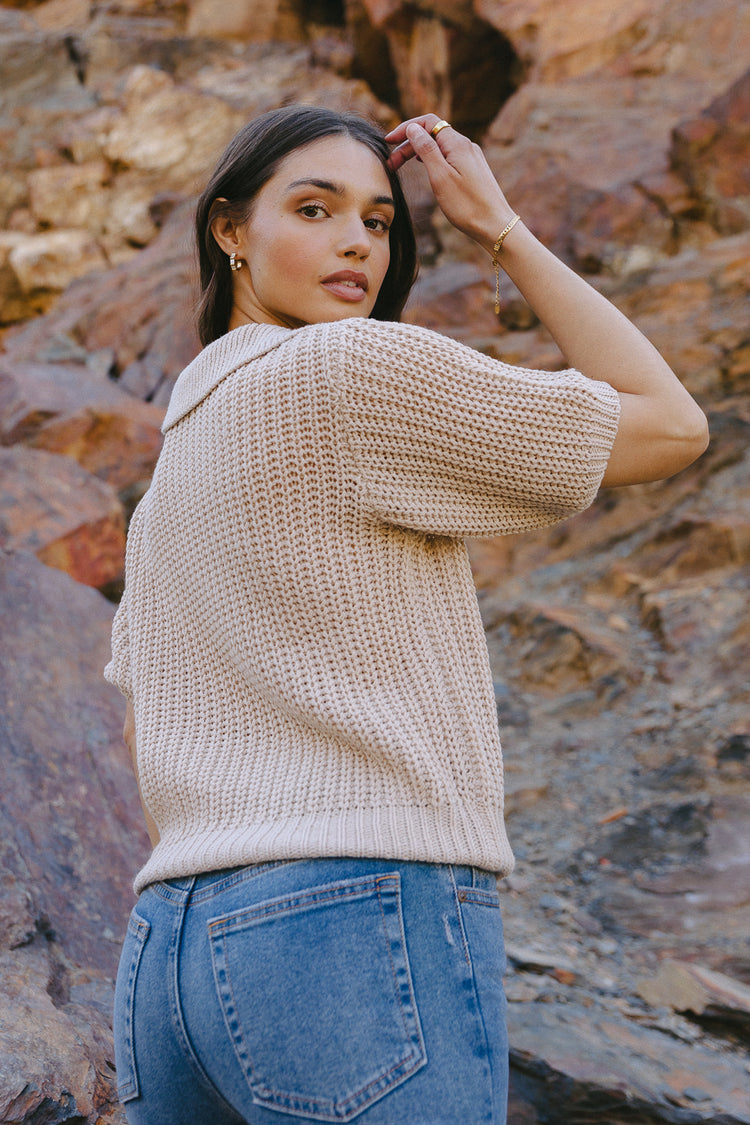 Lenoie Knitted Sweater in Taupe
