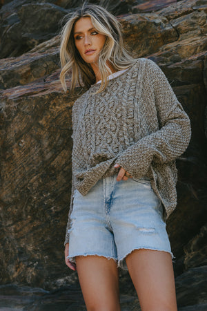Skyler Knit Sweater in Grey