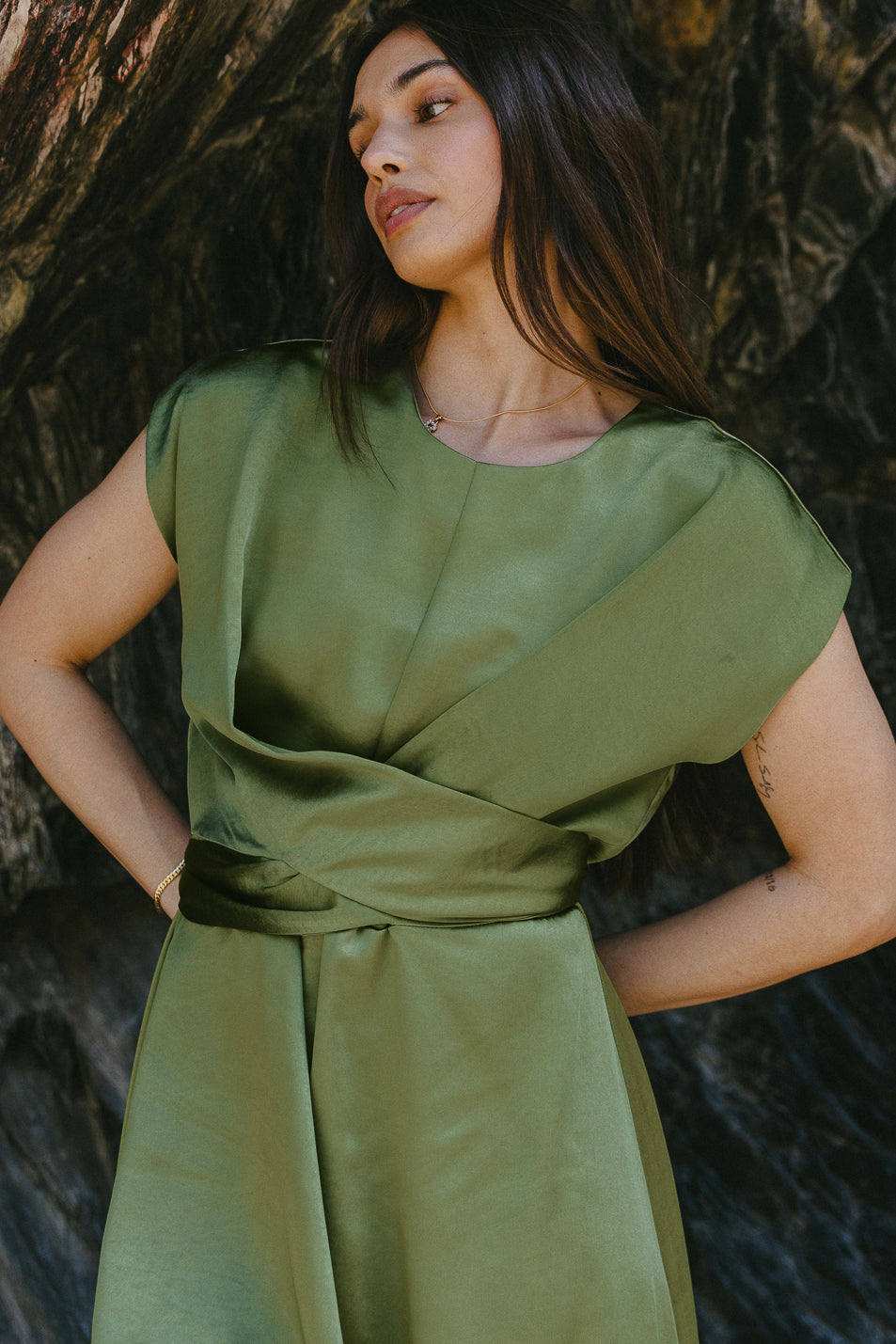 bohme rosalind midi dress Rosalind Midi Dress in Rust