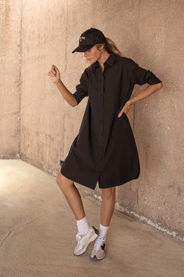 button up dress with collar