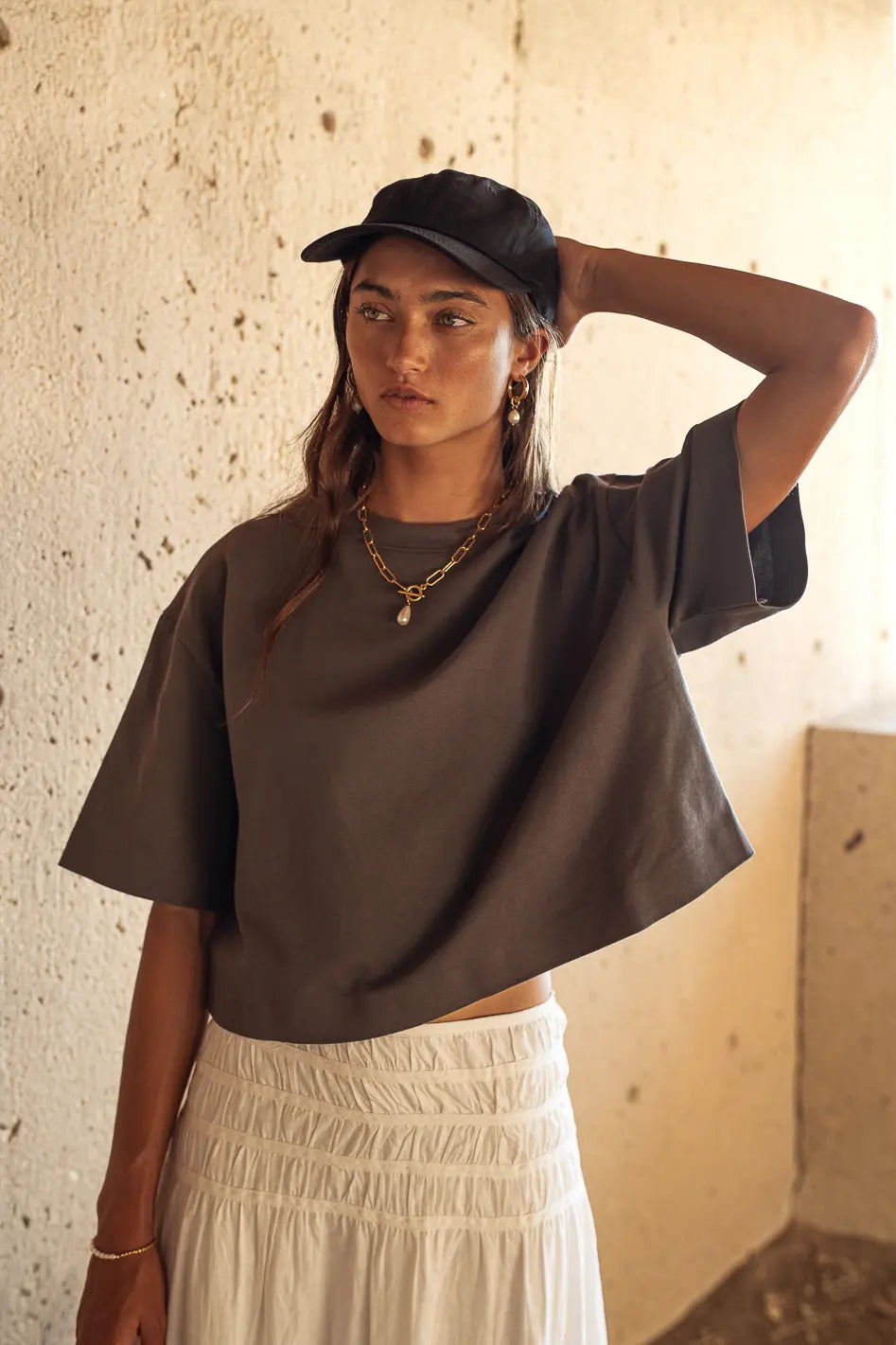 charcoal oversized tee