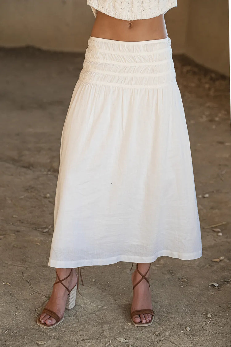 Woven skirt in Ivory 