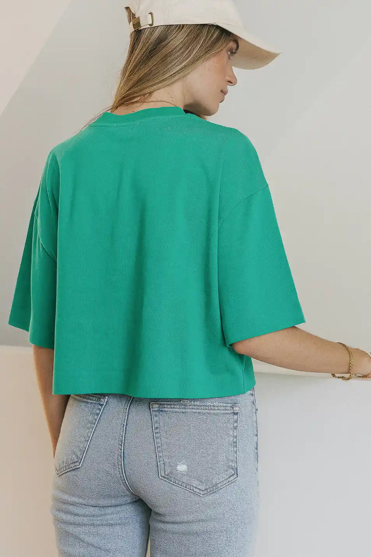 green cropped tee 