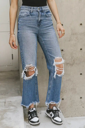 Charlie Distressed Jeans in Medium Wash - FINAL SALE