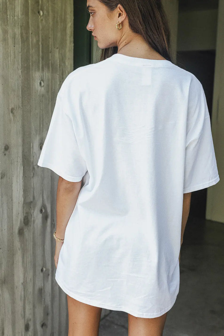 blank back graphic tee in white 