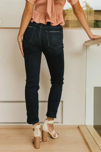 dark denim skinny jeans