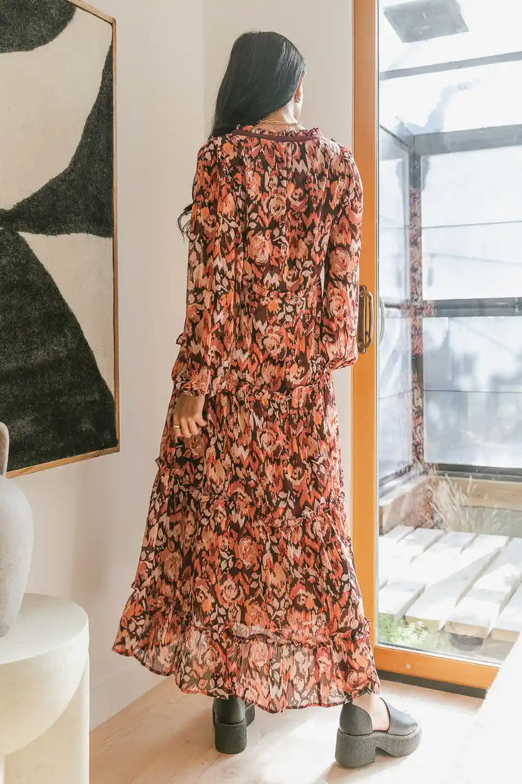 Regina Printed Dress in Rust - FINAL SALE