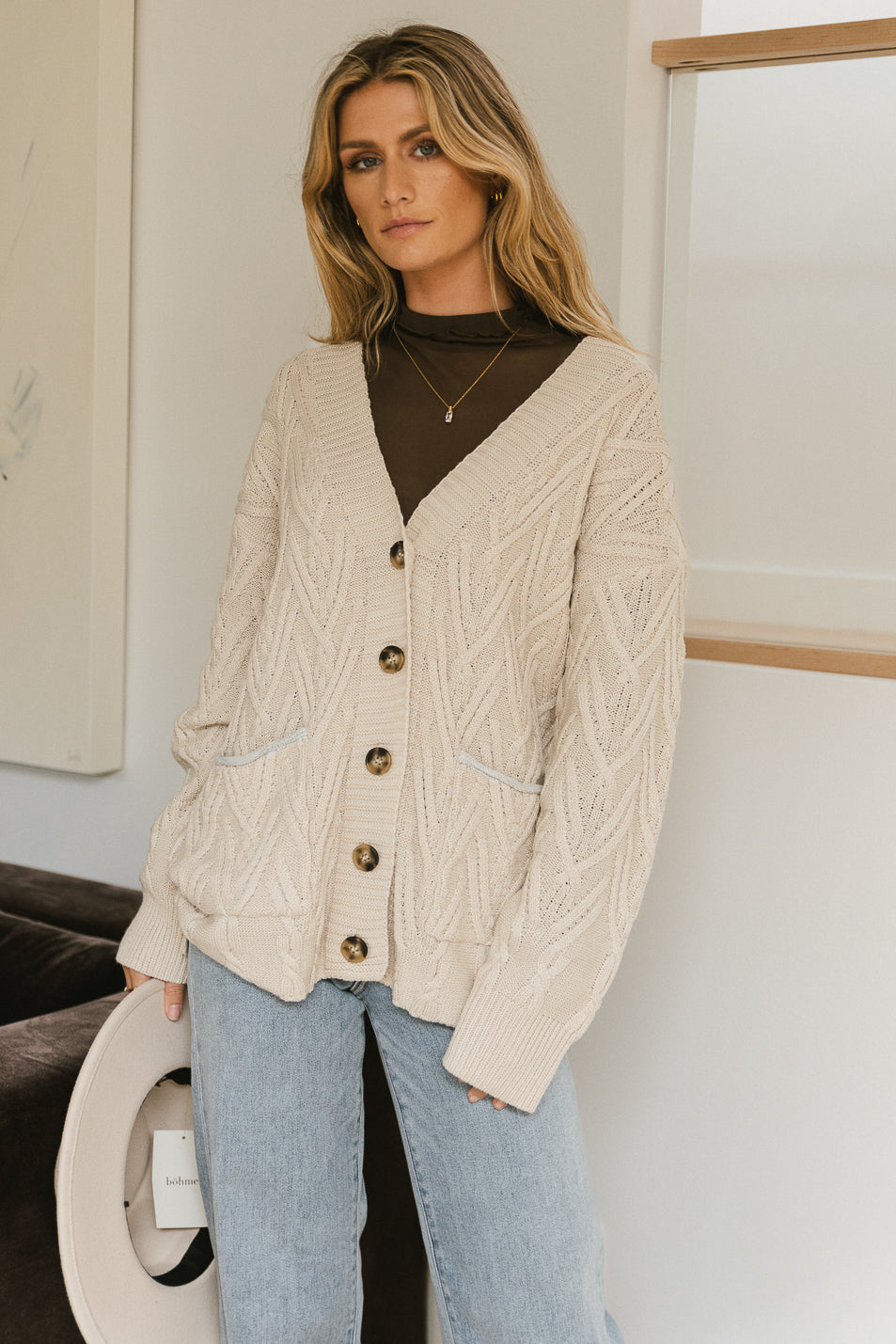 Bad Habits Cream Knit Cardigan – Beginning Boutique US