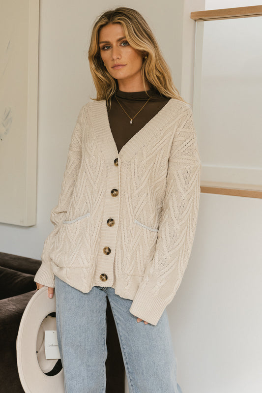 button front cardigan