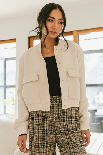 ivory jacket with pockets