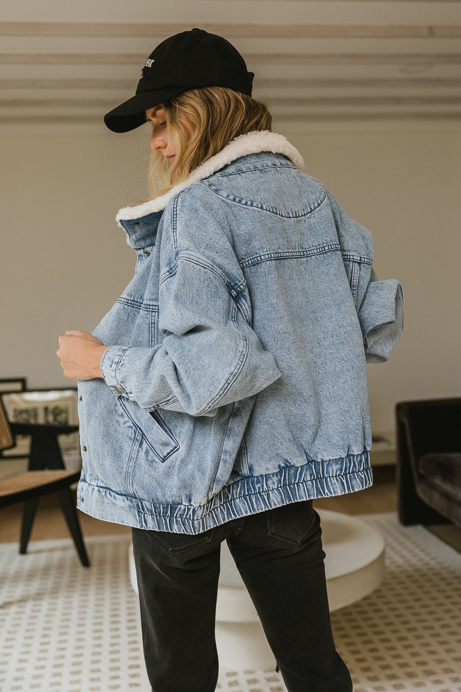 Sherpa Collar Denim Jacket Final Sale Böhme 