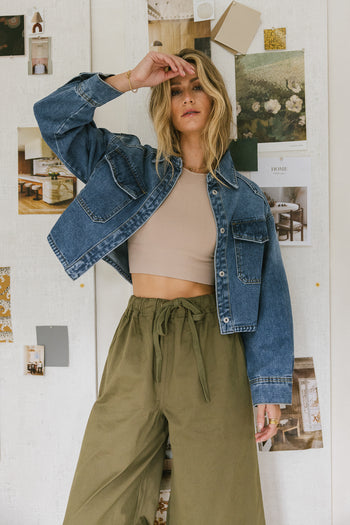 cropped denim jacket