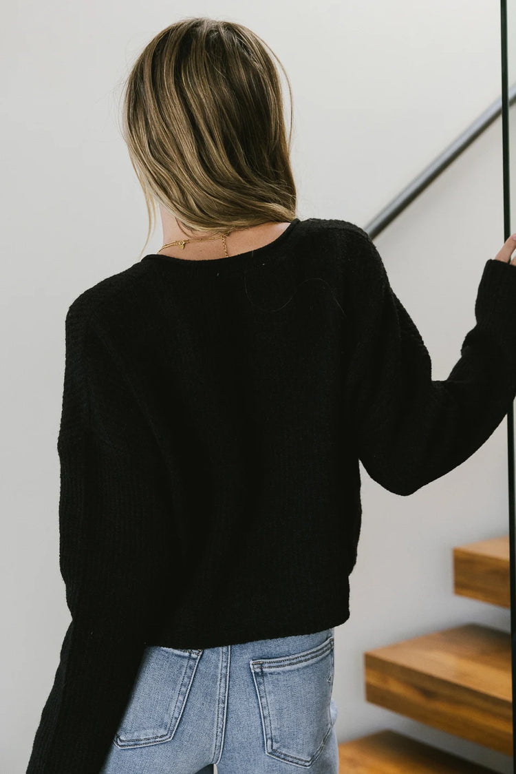 Knit sweater in black 