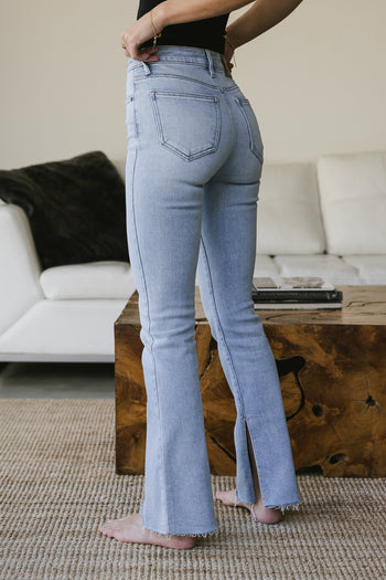 light wash denim jeans