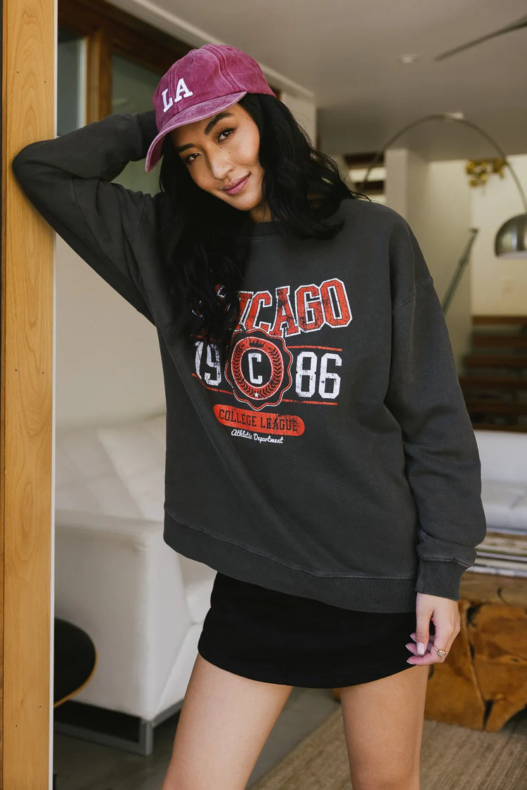 Knit graphic sweatshirt 