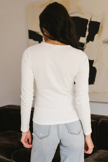 Knit top in ivory 