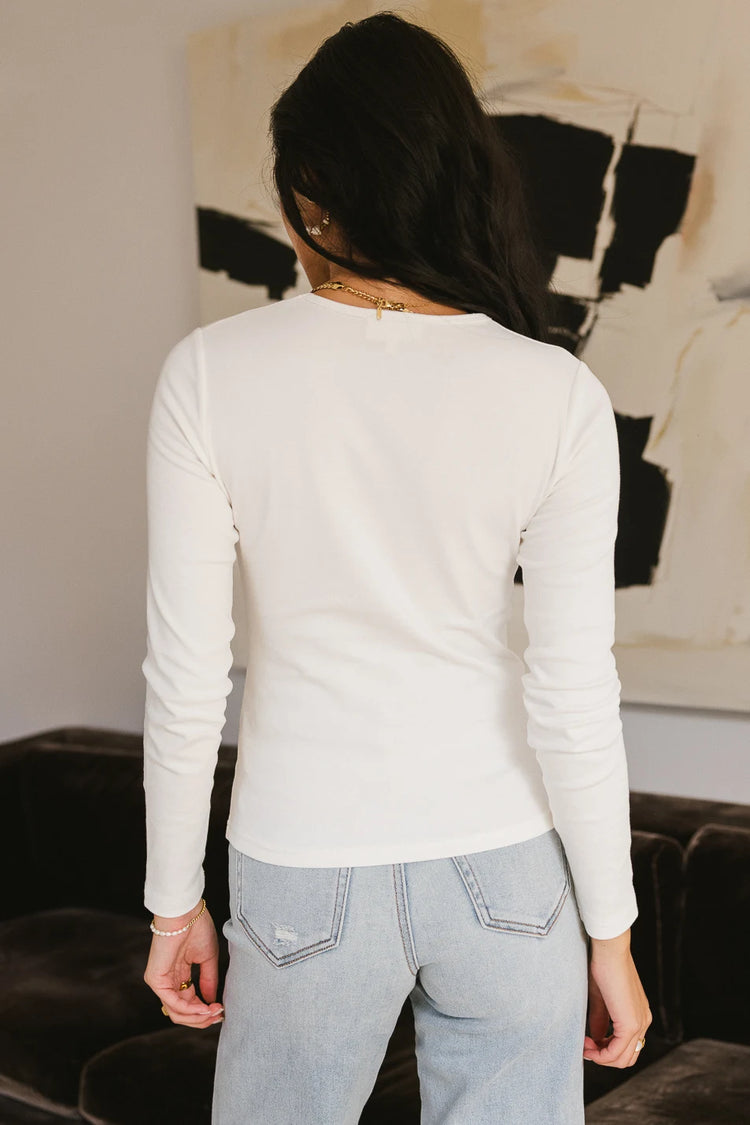 Knit top in ivory 